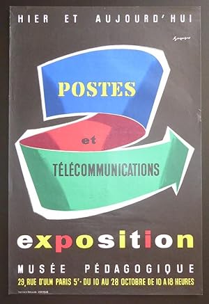 Seller image for 1950 Postes et Telecommunications Expo Musee Pedagogique Exhibition Poster for sale by Jeff Irwin Books