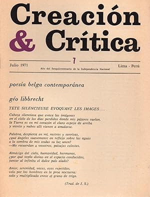 Seller image for Creacion & Critica-revista-N7 for sale by JP Livres