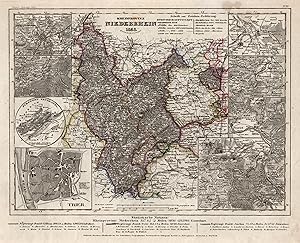 Stahlstich- Karte, n. Renner b. B.I., "Rheinprovinz Niederrhein .".