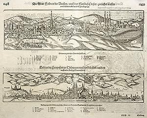 Bild des Verkufers fr 2 Gesamtansichten auf 1 Blatt. zum Verkauf von Antiquariat Clemens Paulusch GmbH