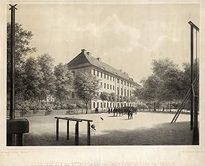 Bild des Verkufers fr Kadettenhaus, "Lehrgebude und Spielplatz des Cadettenhauses in Berlin". zum Verkauf von Antiquariat Clemens Paulusch GmbH