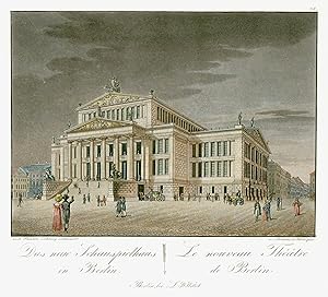 Bild des Verkufers fr Das neue Schauspielhaus in Berlin. - Le nouveau Thatre de Berlin. zum Verkauf von Antiquariat Clemens Paulusch GmbH