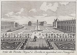 Bild des Verkufers fr Veue du Jardin Royal  Berlin, en regardant vers l' Orangerie. zum Verkauf von Antiquariat Clemens Paulusch GmbH