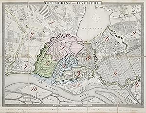 Stadtplan, "Grundriss von Hamburg".