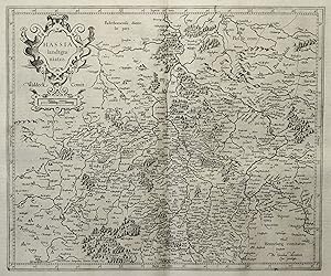 Bild des Verkufers fr Kupferstich- Karte, n. Mercator b. H. Hondius, "Hassia landtgraviatus". zum Verkauf von Antiquariat Clemens Paulusch GmbH