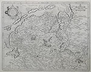 Bild des Verkufers fr Kupferstich- Karte, b. Hondius n. Mercator, "Emden & Oldenborch Comit.". zum Verkauf von Antiquariat Clemens Paulusch GmbH