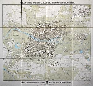 Stadtplan, "Plan der Koenigl. Bayer. Stadt Nuernberg.".