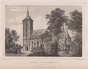 Bild des Verkufers fr Teilansicht, Kirche zu Oberursel. zum Verkauf von Antiquariat Clemens Paulusch GmbH