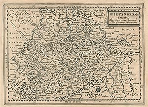 Bild des Verkufers fr Kupferstich- Karte, n. G. Mercator b. Jans.- Waesberge, "Wirtenberg Ducatus". zum Verkauf von Antiquariat Clemens Paulusch GmbH