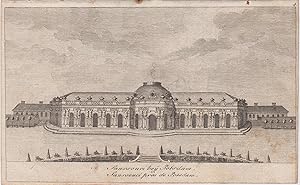 Bild des Verkufers fr Sdseite, "Sanssoucci bey Potsdam. Sanscouci pres de Potsdam". zum Verkauf von Antiquariat Clemens Paulusch GmbH