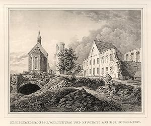 Bild des Verkufers fr Innenhof, "St. Michaelscapelle, Wartthurm und Zeughaus auf Hohenzollern". zum Verkauf von Antiquariat Clemens Paulusch GmbH