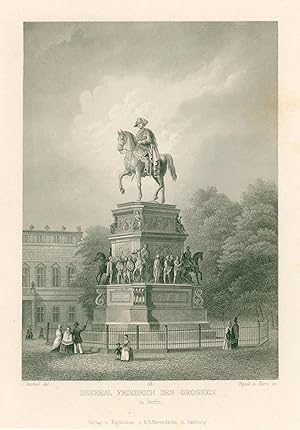 Bild des Verkufers fr Denkmal Friedrich des Grossen in Berlin. zum Verkauf von Antiquariat Clemens Paulusch GmbH