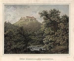 Bild des Verkufers fr Schloansicht, "Burg Hohenzollern MDCCCXVIII". zum Verkauf von Antiquariat Clemens Paulusch GmbH