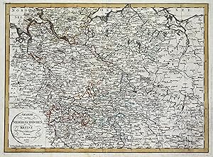 Kupferstich- Karte, v. Gaspari b. Geogr. Inst. Weimar, "Charte von dem Niedersächsichen Kreise".