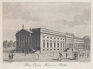 Bild des Verkufers fr Das Opern Haus zu Berlin. zum Verkauf von Antiquariat Clemens Paulusch GmbH