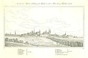 Bild des Verkufers fr nach Merian, "Ansicht der Stdte Klln und Berlin in der Mitte des 17. Jahrhunderts", darunter Erklrungen v. A - N. zum Verkauf von Antiquariat Clemens Paulusch GmbH