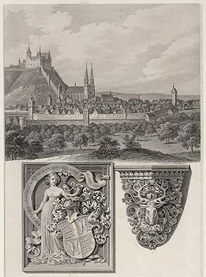 Bild des Verkufers fr Gesamtansicht, darunter Wappen und Allegorie. zum Verkauf von Antiquariat Clemens Paulusch GmbH