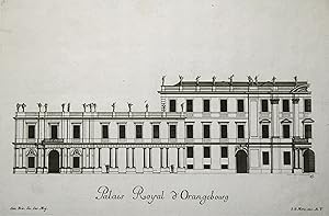 Bild des Verkufers fr Teilansicht, Schlo, "Palais Royal d'Orangebourg". zum Verkauf von Antiquariat Clemens Paulusch GmbH