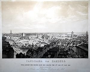 TA., Ansicht v. Turm der St. Katharinenkirche, "Panorama von Hamburg. Total-Ansicht der Ruinen, n...