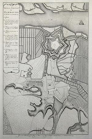 Befestigungsgrundriß, "Siege du Chateau de Harbourg du 28.ten Nov. au 27. decembr. 1757".