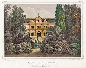 Bild des Verkufers fr Parkansicht, "Park zu Muskau. Das Cavalier Haus". zum Verkauf von Antiquariat Clemens Paulusch GmbH