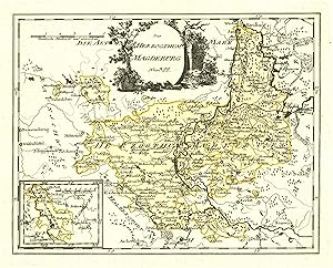 Bild des Verkufers fr Kupferstich- Karte, b. Reilly, "Das Herzogthum Magdeburg". zum Verkauf von Antiquariat Clemens Paulusch GmbH