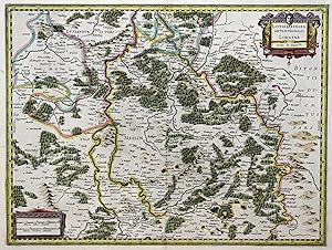 Kupferstich- Karte, b. Hondius, "Lotharingia septentrionalis Loraine vers le Sept.ion".