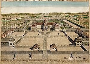 Bild des Verkufers fr Schlo Hubertusburg, "Prospect des Churfrstl. Schsischen Lust und Jagd Schloss Hubertsburg, wo 1763 der Friede .". zum Verkauf von Antiquariat Clemens Paulusch GmbH