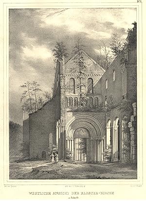 Imagen del vendedor de Ruinen des Zisterzienserklosters, westl. Ansicht. a la venta por Antiquariat Clemens Paulusch GmbH