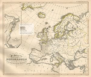 Die Reiche der Normannen vom VMten (sic!) bis in's XIIten Jahrhndt: Landkarte der von den Normann...