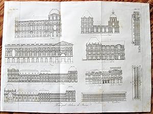 Antique Engraving. Principale Palacci Di Parvige