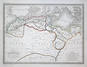 Seller image for Barbarie" - Tunesien Marokko Egypt gypten Tunesia Afrika Africa map Karte carte for sale by Antiquariat Steffen Vlkel GmbH