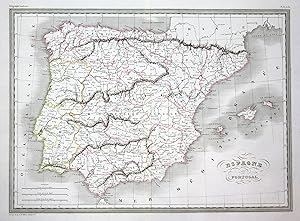 Seller image for Espagne et Portugal" - Spain Spanien Espagne Portugal Madrid Andalusien Andalusia Andalousie map Karte carte for sale by Antiquariat Steffen Vlkel GmbH