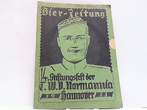 Bier-Zeitung zum 14. Stiftungsfest der T.W.V. Normannia Hannover 1933.