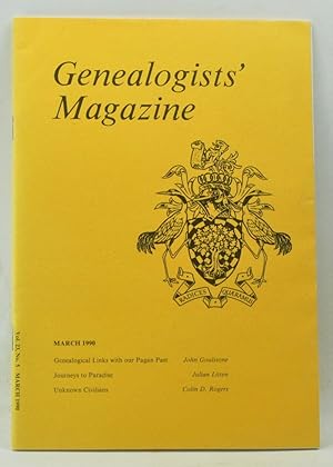 Seller image for Genealogists' Magazine: Journal of the Society of Genealogists, Volume 23, Number 5 (March 1990) for sale by Cat's Cradle Books
