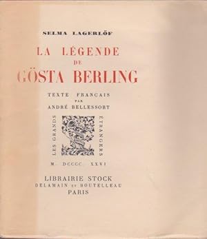 Image du vendeur pour La lgende de Gsta Berling * mis en vente par OH 7e CIEL