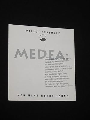 Seller image for Programmzettel Walser Ensemble im Theater Zerbrochene Fenster um 1993. MEDEA von Jahnn. Regie: Ulrich Simontowitz, Bhne: Franz Lehr, Kostme: Stephan Dietrich. Mit Teresa Harder (Medea), Anton Josef Koelbl (Jason), Rainer Winkelvo, Andreas Stadler, Olaf Drauschke, Thomas Reisinger, Nela Bartsch, Jrgen Wink for sale by Fast alles Theater! Antiquariat fr die darstellenden Knste