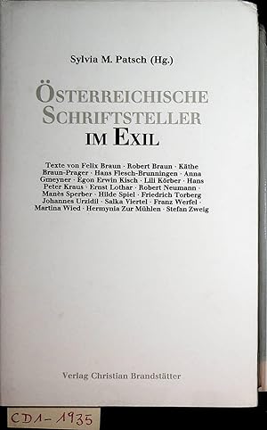 Bild des Verkufers fr sterreichische Schriftsteller im Exil Texte zum Verkauf von ANTIQUARIAT.WIEN Fine Books & Prints