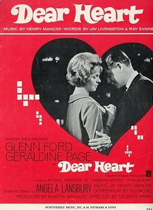 Seller image for DEAR HEART : Piano & Vocal : SHEET MUSIC : From Warner Bros Film "DEAR HEART" for sale by 100POCKETS