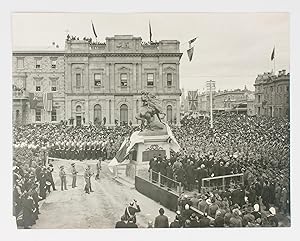 Three large vintage photographs of the unveiling of the South African War Memorial, at the corner...