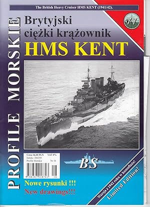 Seller image for Profile Morskie 077 - Brytyjski Ciezki Krazownik HMS Kent - the British Heavy Cruiser HMS Kent 1941 / 42 for sale by Rebell Hobby LLC