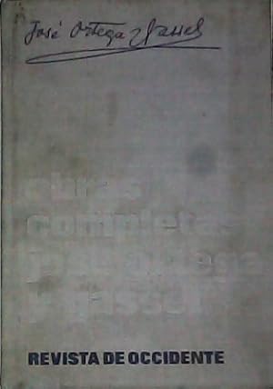 Imagen del vendedor de Obras completas. Tomo VII: (1948-1958). ndice: El hombre y la gente. Qu es filosofa? Idea del Teatro. Goya a la venta por Librera y Editorial Renacimiento, S.A.