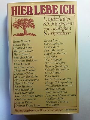 Seller image for Hier lebe ich. Landschaften und Orte, gesehen von deutschen Schriftstellern for sale by ANTIQUARIAT Franke BRUDDENBOOKS