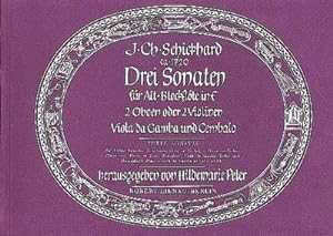Bild des Verkufers fr 3 Sonatenfr Altblockflte, 2 Oboen (Vl), Viola da Gamba und Cembalo : Stimmen zum Verkauf von AHA-BUCH GmbH