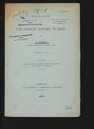 Image du vendeur pour Sur la cause de l eclatement naturel du Silex. mis en vente par Antiquariat Bookfarm