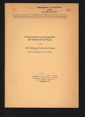 Bild des Verkufers fr Graupensandrinne, Juranagelfluh und Deckentuff im Hegau. Ber. Naturf. Ges. Freiburg i. Br., 51, S. 245-260, 2 Abb., 1 Tab., Freiburg, 1961. zum Verkauf von Antiquariat Bookfarm
