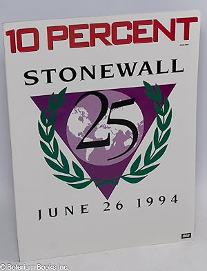 Image du vendeur pour 10 Percent: vol. 2, #008, June 1994; Stonewall 25; June 26, 1994 mis en vente par Bolerium Books Inc.