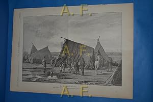 Ein Zigeunerlager bei Wien. Nach der Natur gezeichnet von Ludwig Hans Fischer. // Druck nach eine...