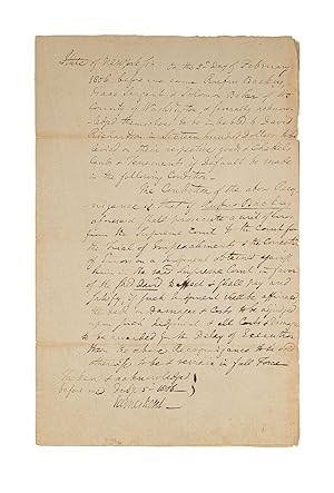 Court Document in Kent's Hand, Signed by Kent, February 5, 1806