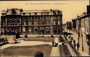 Ansichtskarte / Postkarte Châlons en Champagne Marne, Institution St. Etienne, Parkanlagen, Denkmal
